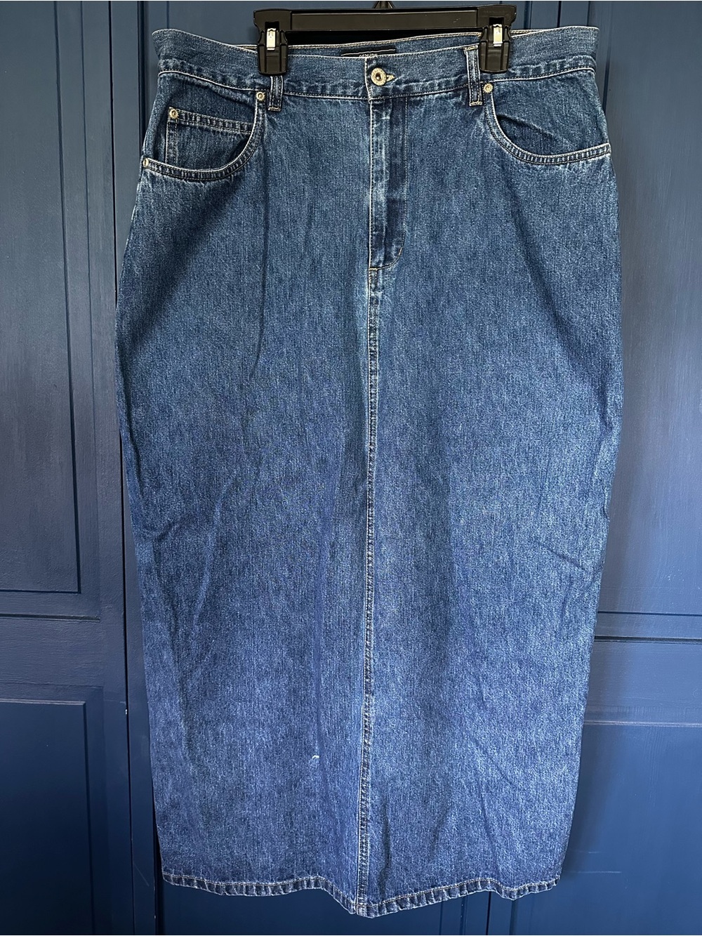 Sonoma Dark Blue Denim High-Waist Midi Skirt